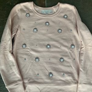 Loft Petite XS Embellished Sweatshirt